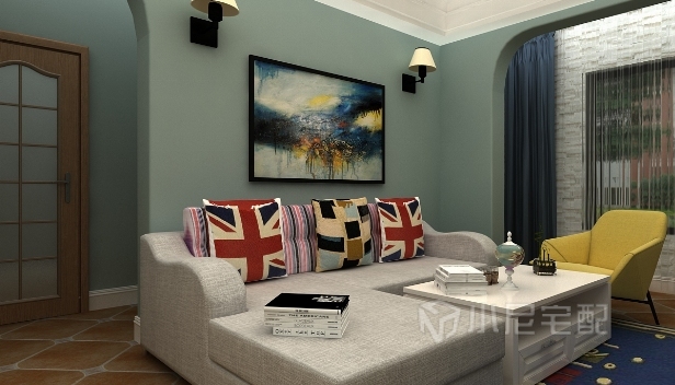 90㎡/兩室一廳一衛(wèi)/美式