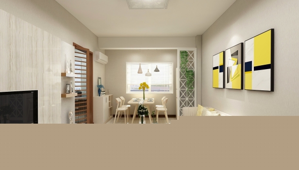 86㎡/兩室一廳一衛(wèi)/現(xiàn)代