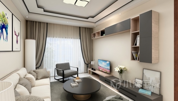 72㎡/兩室一廳兩衛(wèi)/現(xiàn)代