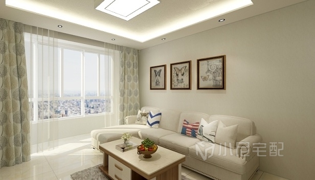 90㎡/兩室兩廳一衛(wèi)/簡約