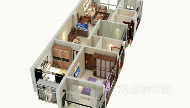 130㎡/三室兩廳兩衛(wèi)/中式