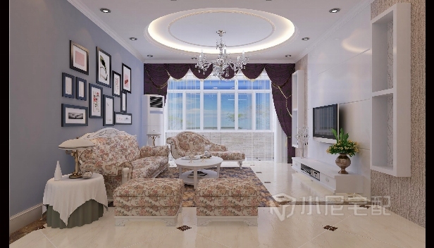 91.36㎡/三室兩廳兩衛(wèi)/歐式