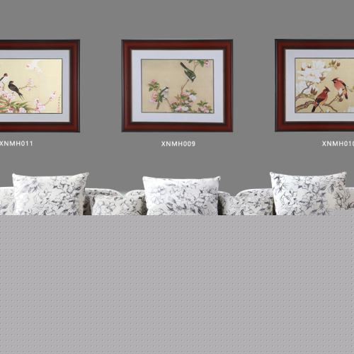 小尼宅配推拉式電表箱裝飾畫 特價(jià)有框壁畫帶有機(jī)玻璃古典花鳥畫